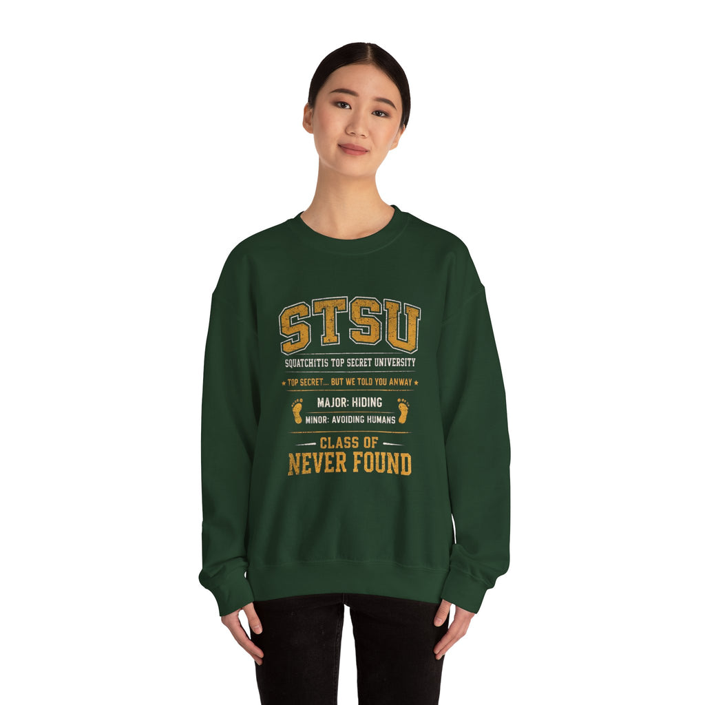 Squatchitis Top Secret University Bigfoot Crewneck Sweatshirt