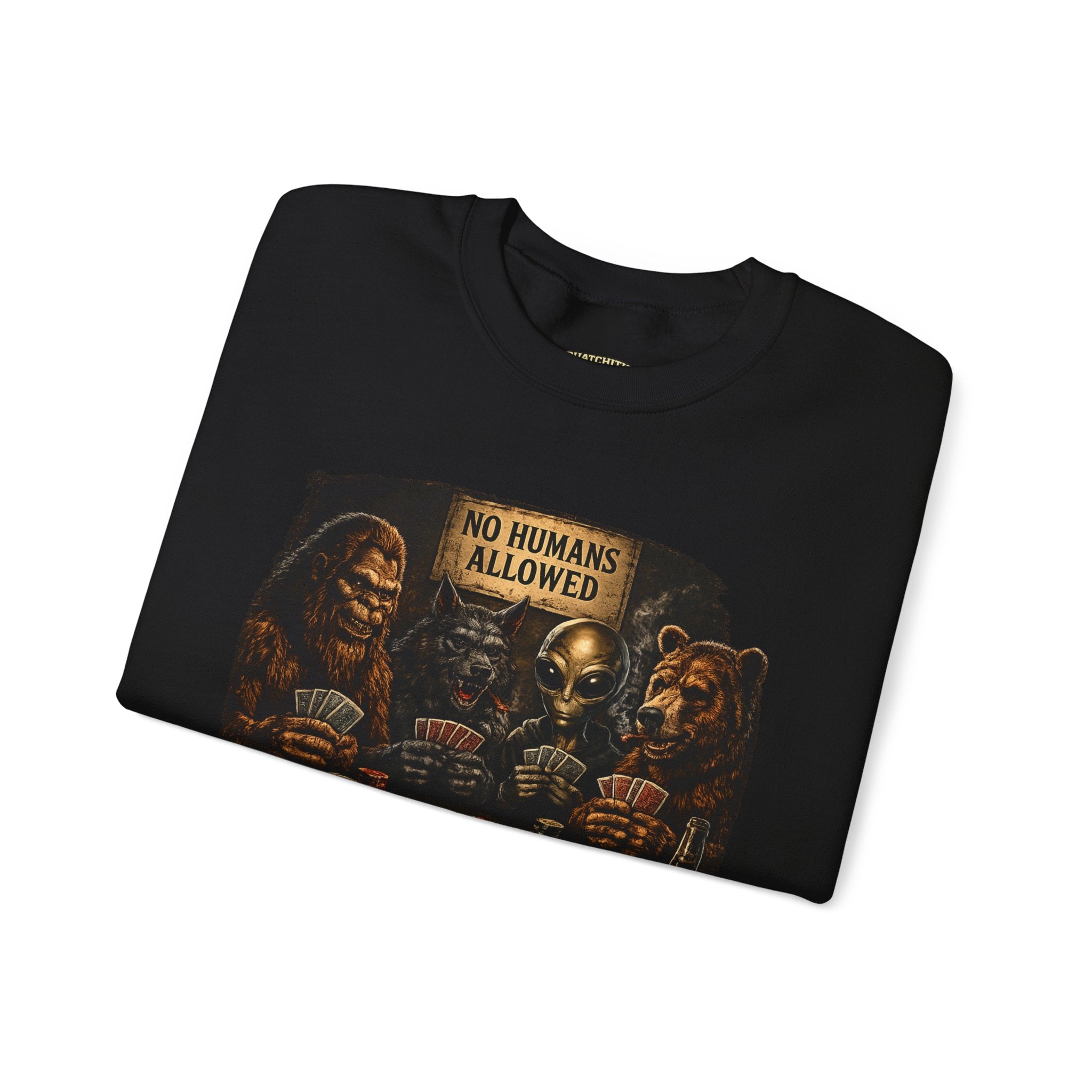 Squatchitis  Bigfoot & Gang Crewneck Sweatshirt