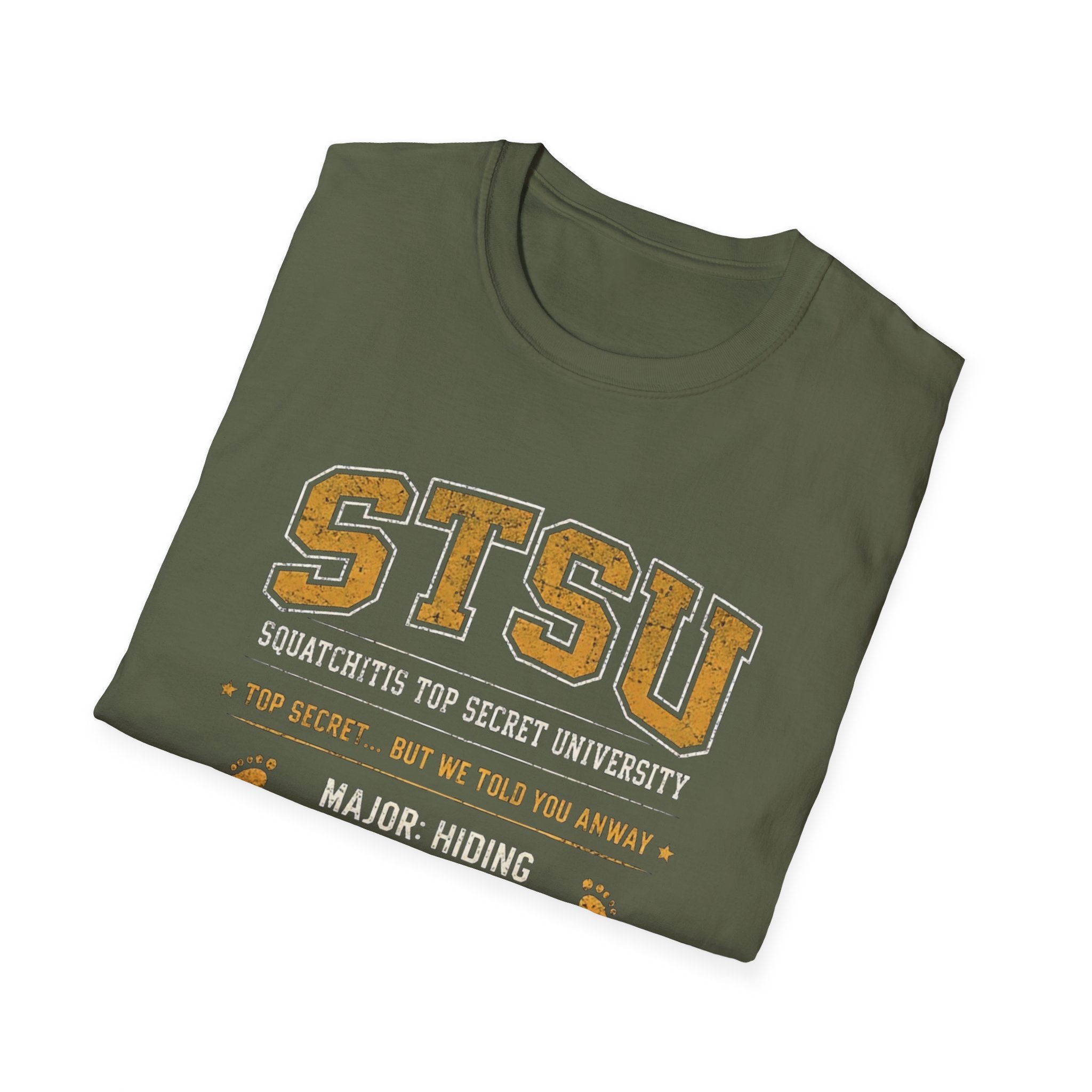 Squatchitis Bigfoot Top Secret University T-Shirt | Sasquatch College Tee