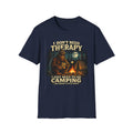 Bigfoot Camping T-Shirt — "I Don't Need Therapy, I Just Need to Go Camping"