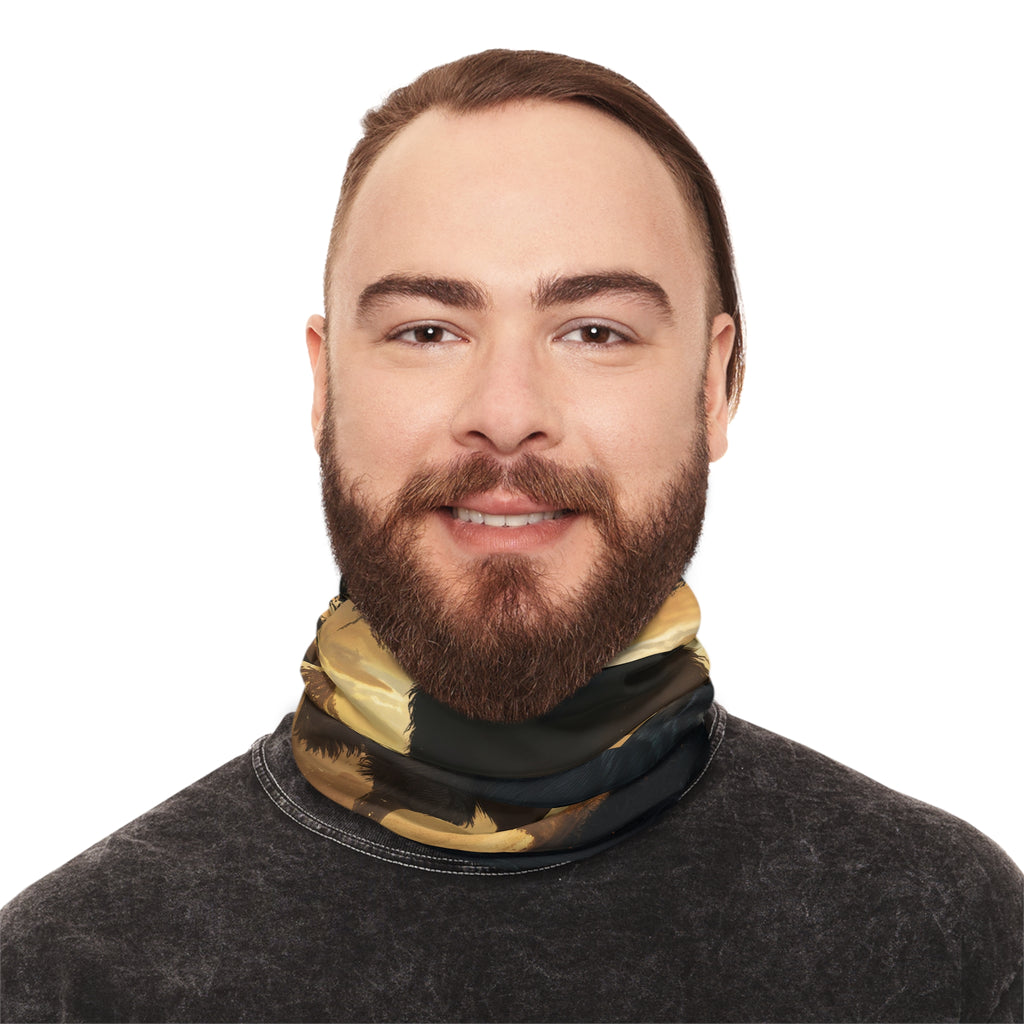 Bigfoot and his wolf Midweight Neck Gaiter