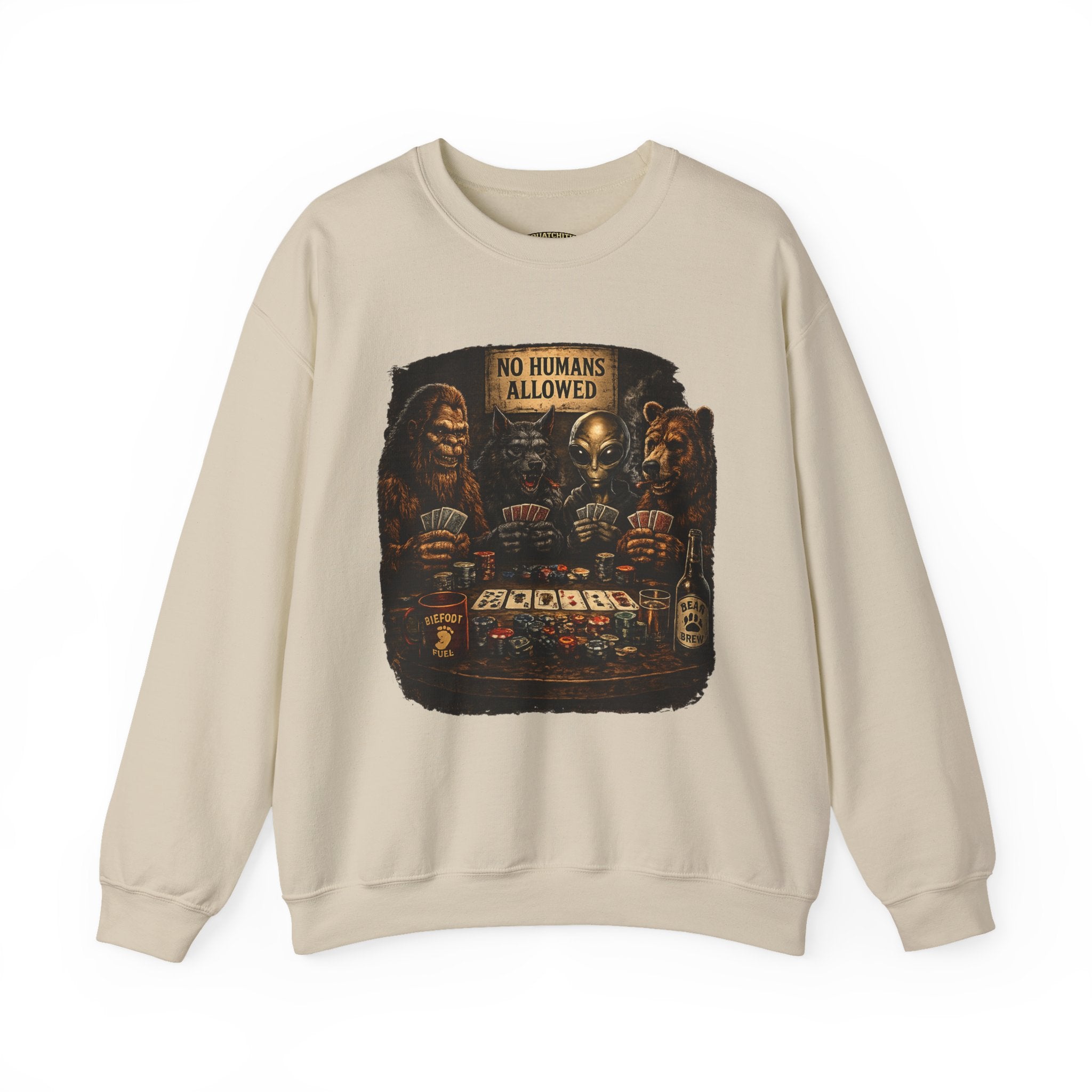 Squatchitis  Bigfoot & Gang Crewneck Sweatshirt