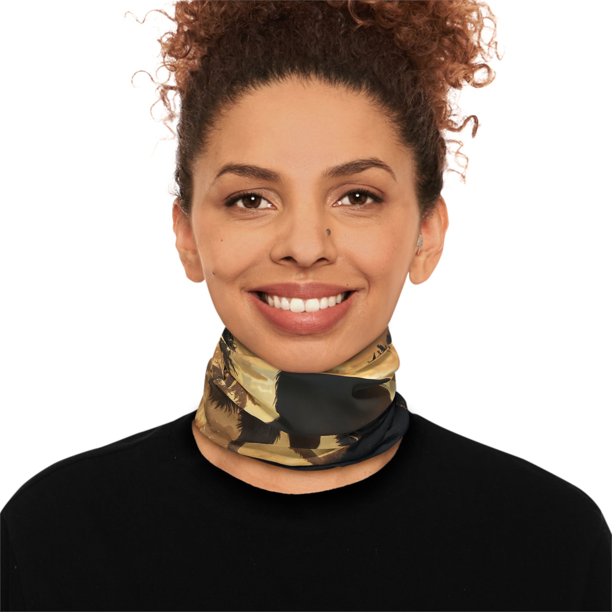 Bigfoot and his wolf Midweight Neck Gaiter