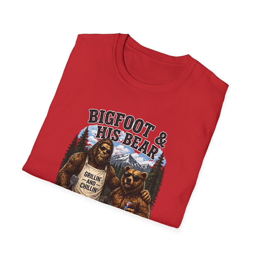 Bigfoot & Bear Grillin' and Chillin' BBQ T-Shirt