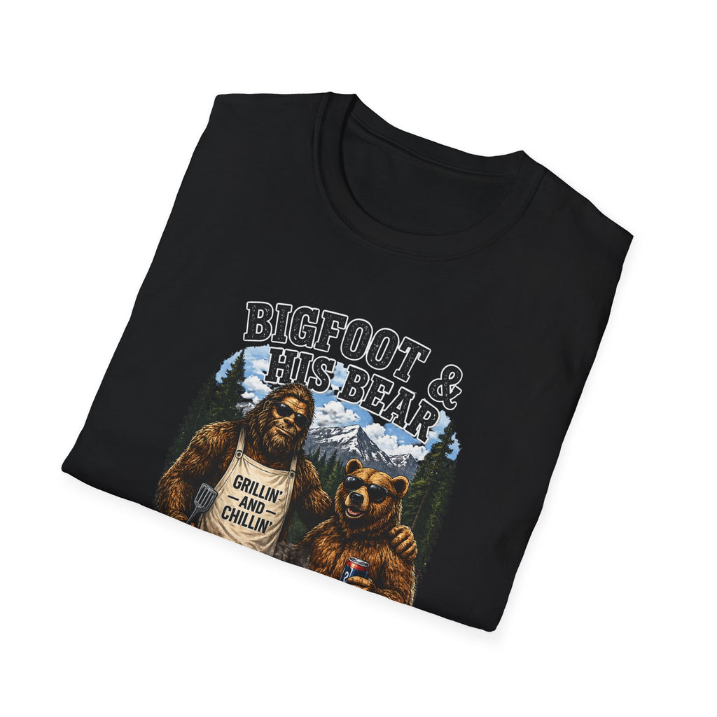 Bigfoot & Bear Grillin' and Chillin' BBQ T-Shirt