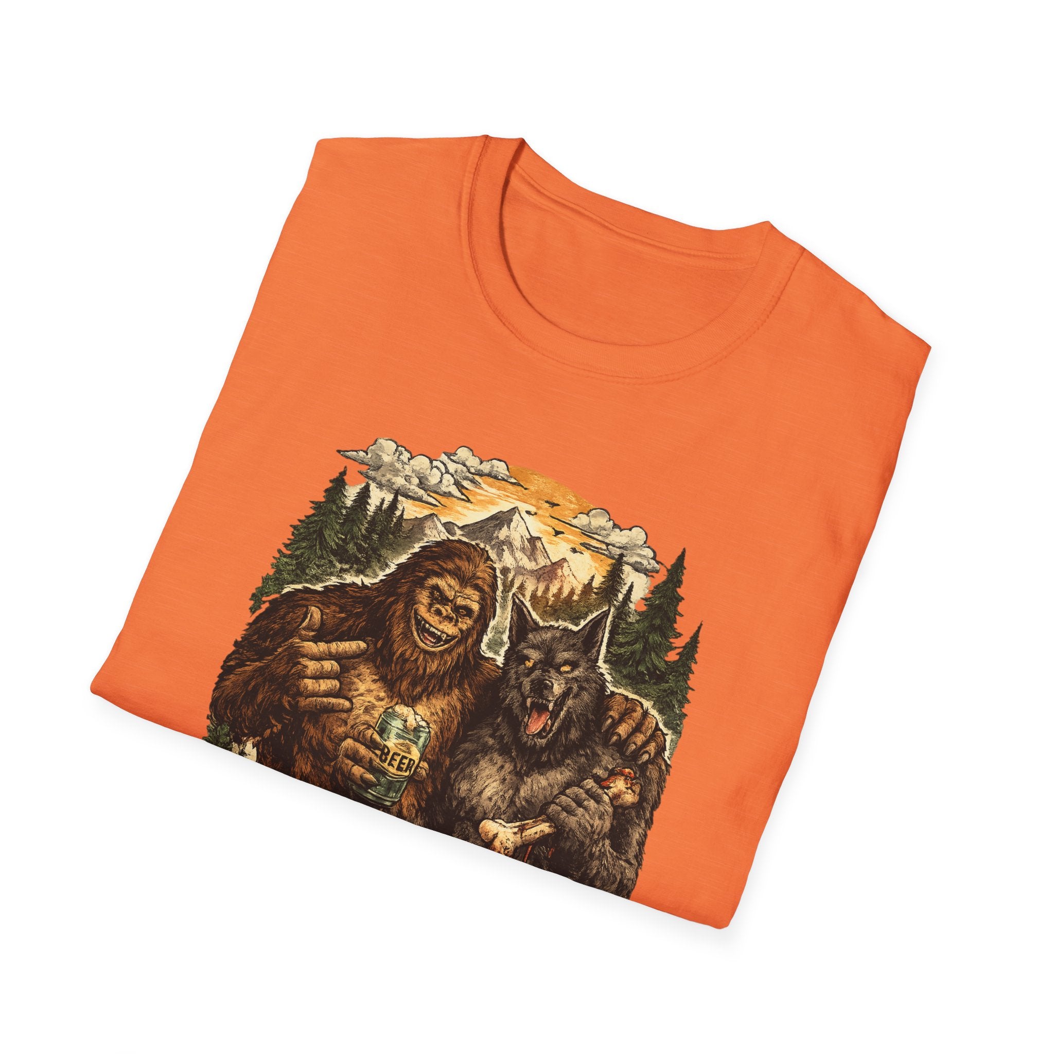 Bigfoot & Dog Man Buddy T-Shirt
