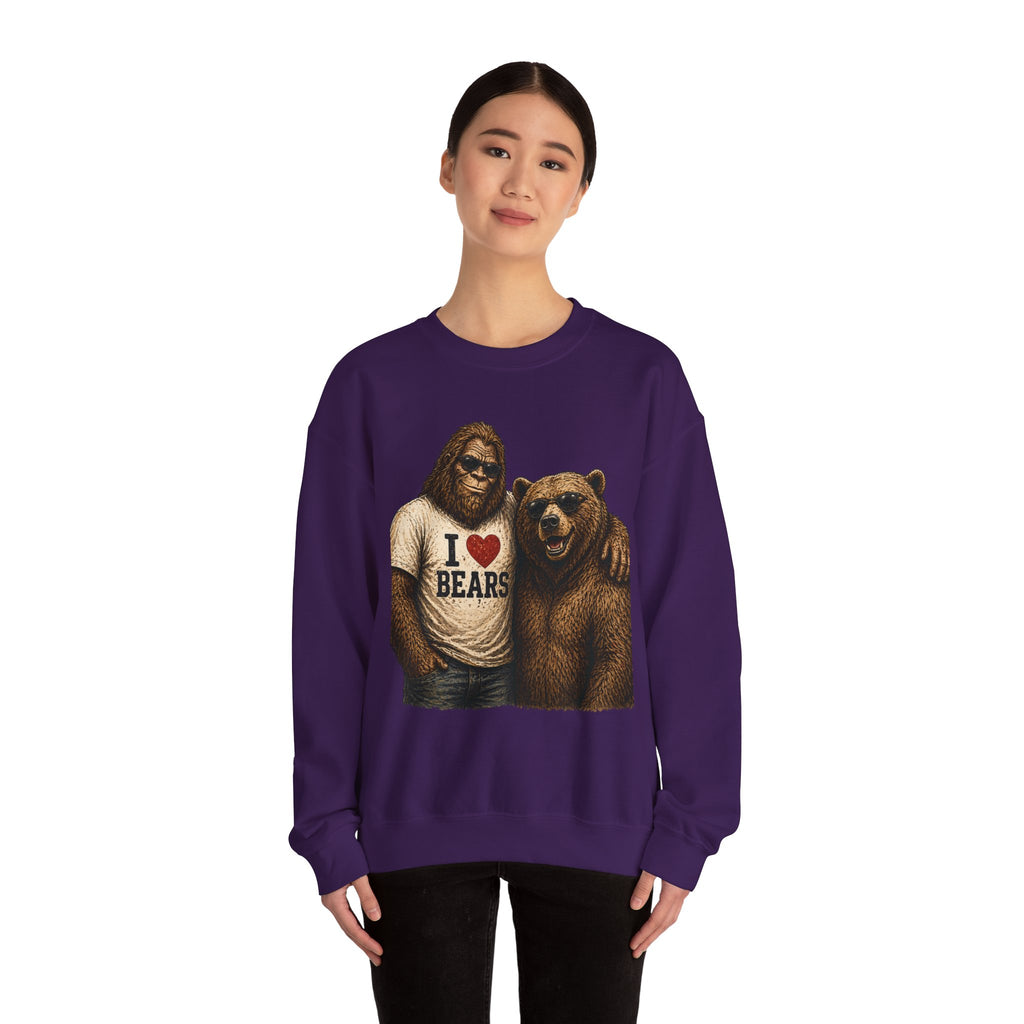 Squatchitis Top Secret University Bigfoot & son family Crewneck Sweatshirt