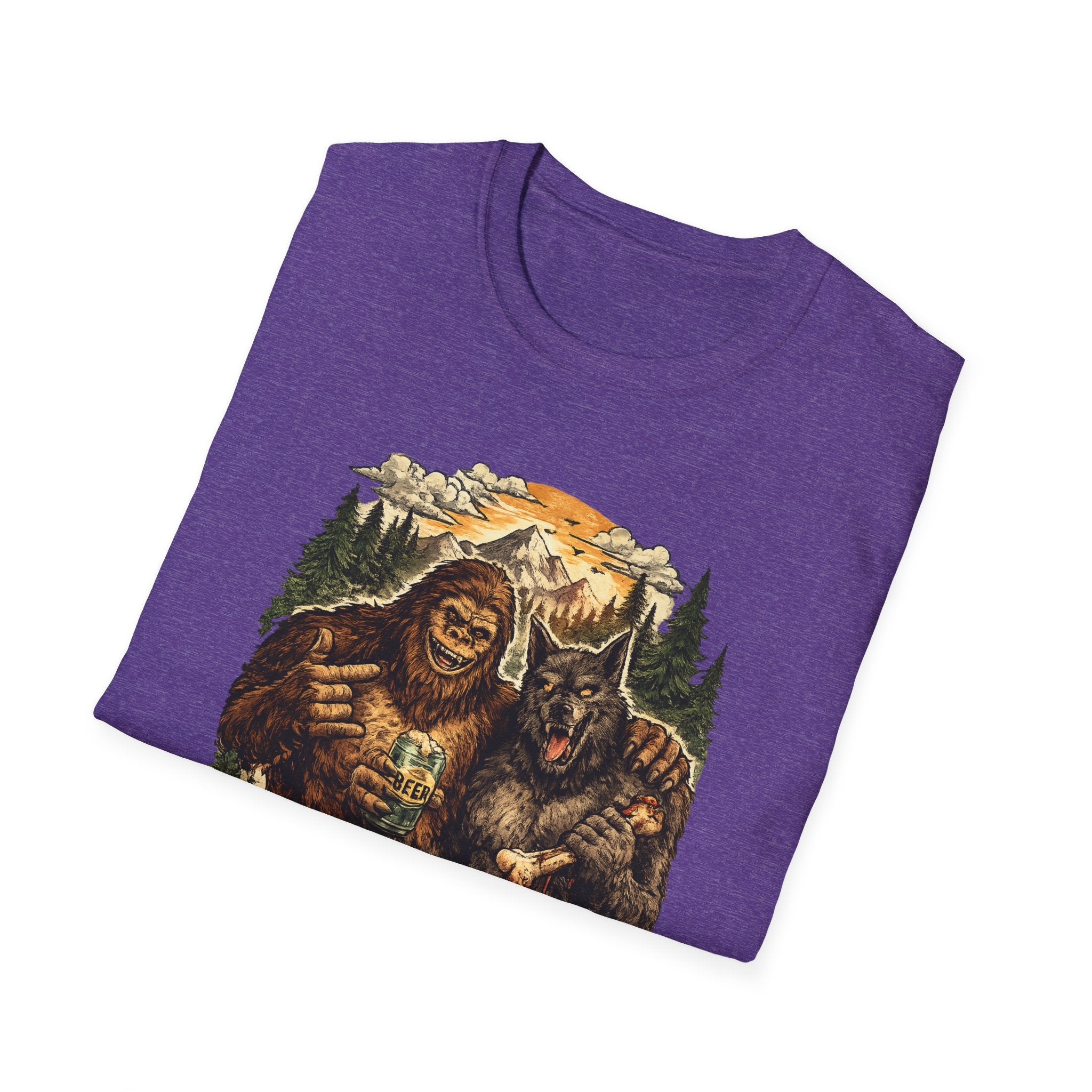 Bigfoot & Dog Man Buddy T-Shirt