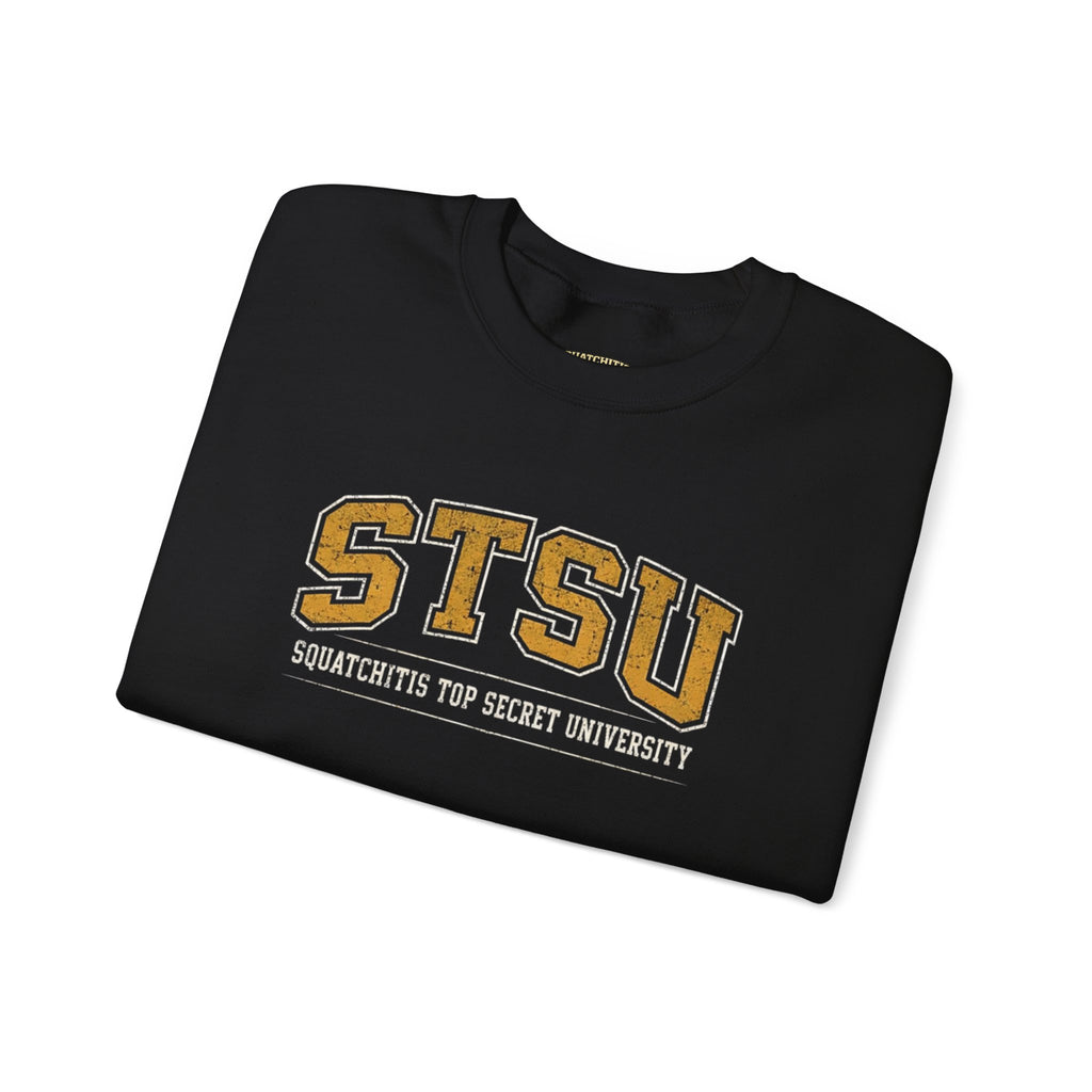 STSU Squatchitis Top Secret University Bigfoot Crewneck Sweatshirt