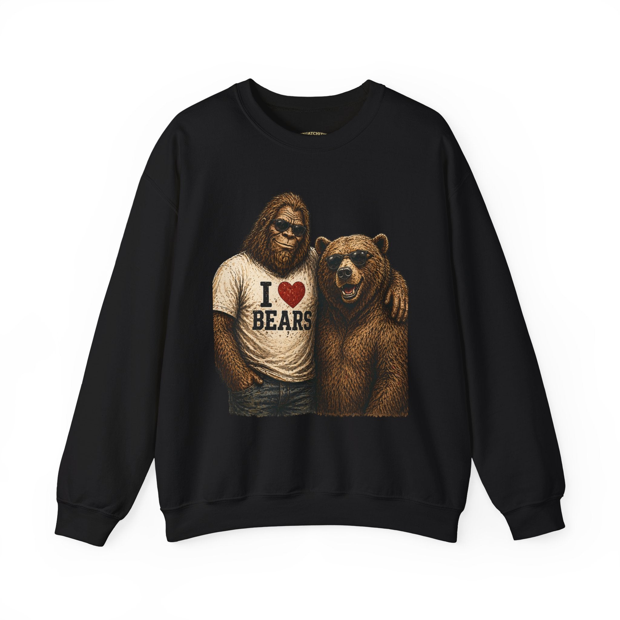 Squatchitis Top Secret University Bigfoot & son family Crewneck Sweatshirt