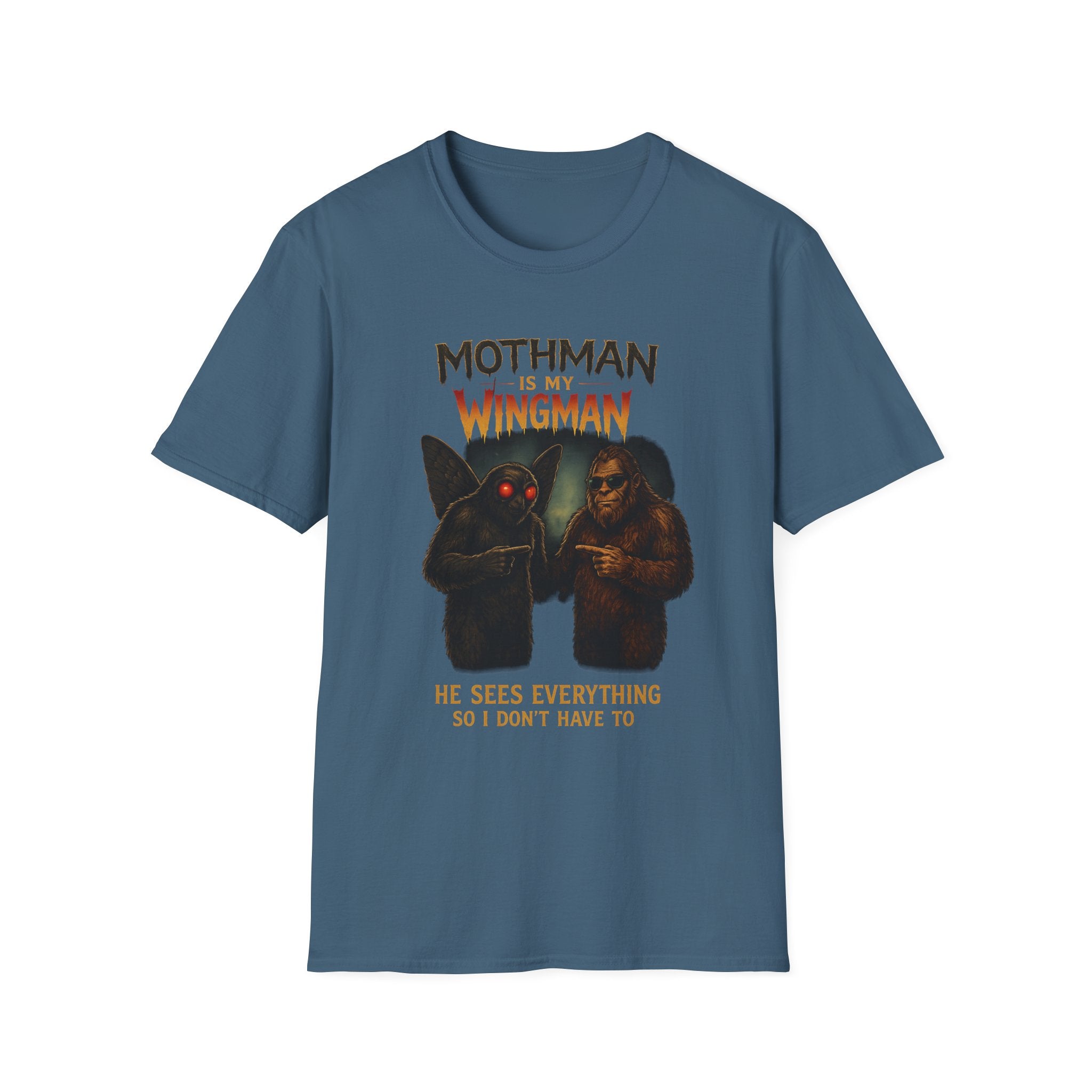 Bigfoot & Mothman Tee — Cryptid Duo Graphic T-Shirt