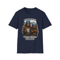Bigfoot Holding Coffee T-Shirt — "Before Coffee We Are All Humans"