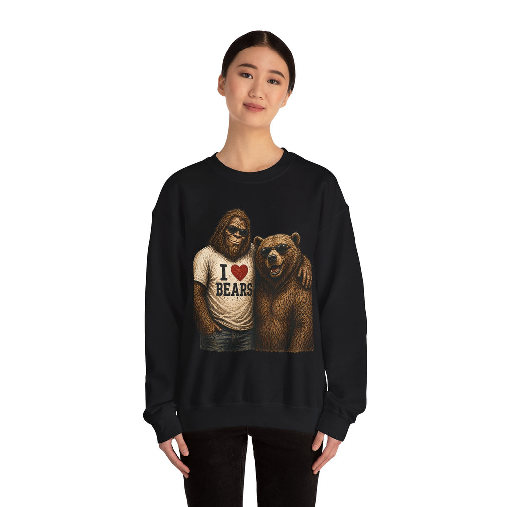Squatchitis Top Secret University Bigfoot & son family Crewneck Sweatshirt