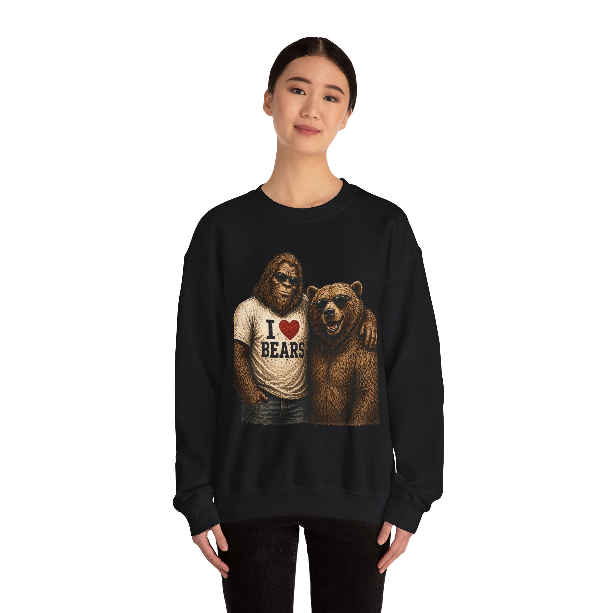 Squatchitis Top Secret University Bigfoot & son family Crewneck Sweatshirt