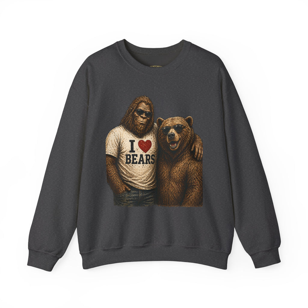 Squatchitis Top Secret University Bigfoot & son family Crewneck Sweatshirt