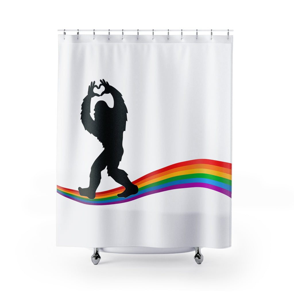Bigfoot, Sasquatch, bigfoot Shower Curtains,  71"X74"