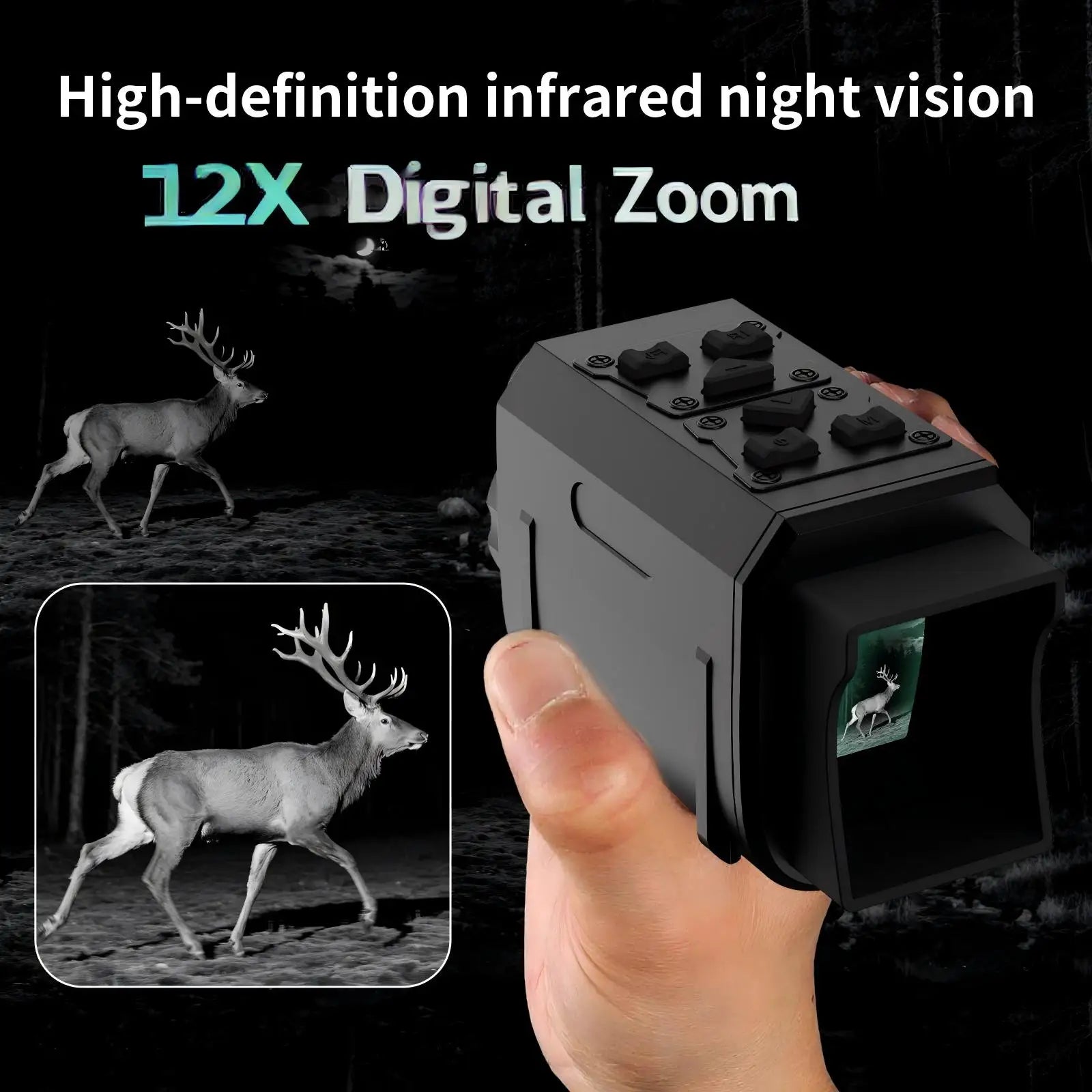 Squatch Compact 3X Optical & 12X Digital Magnification Night Vision Device